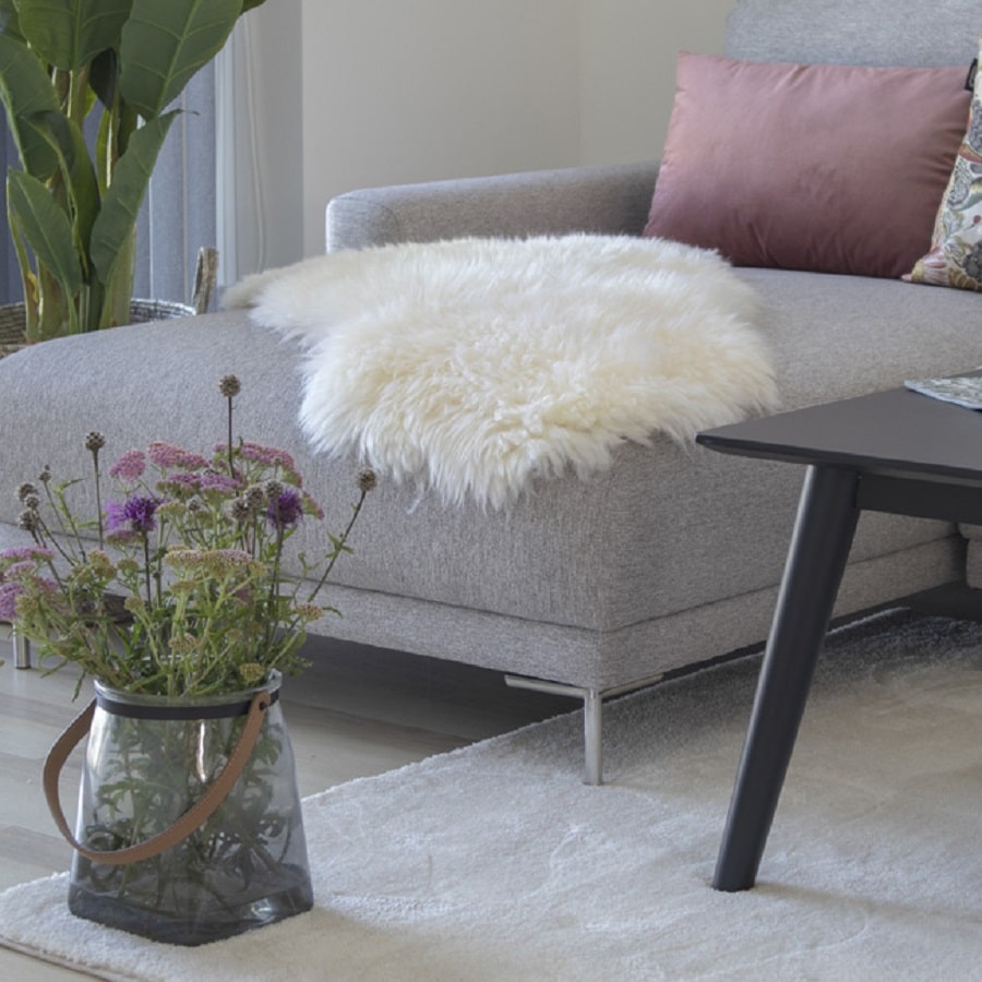 Lammeskind i ægte hvid uld Fra House Nordic | 50x85 cm - Billede 3