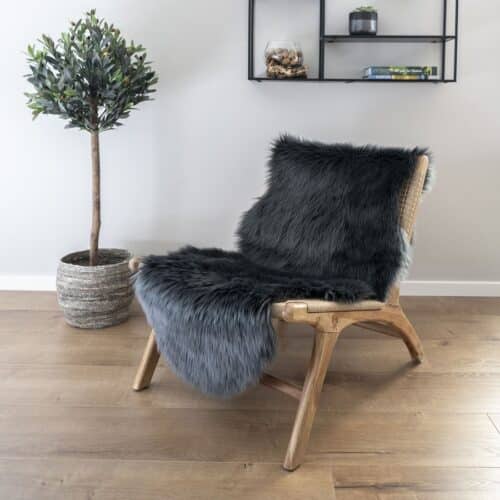 Lammeskind i imiteret grå polyester Fra House Nordic | 60x180