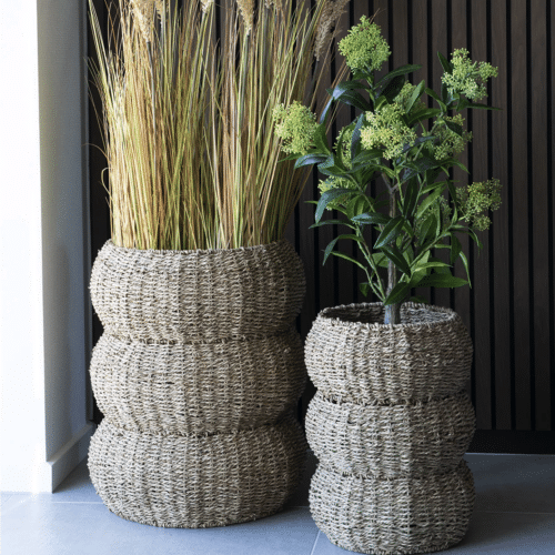 Sarbas kurve i naturflet fra House Nordic | ø25-35x35-45 cm