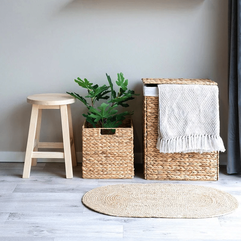 Passo kurv i 100% naturlig vandhyacint fra House Nordic | 30x30x30 cm - OUTLET