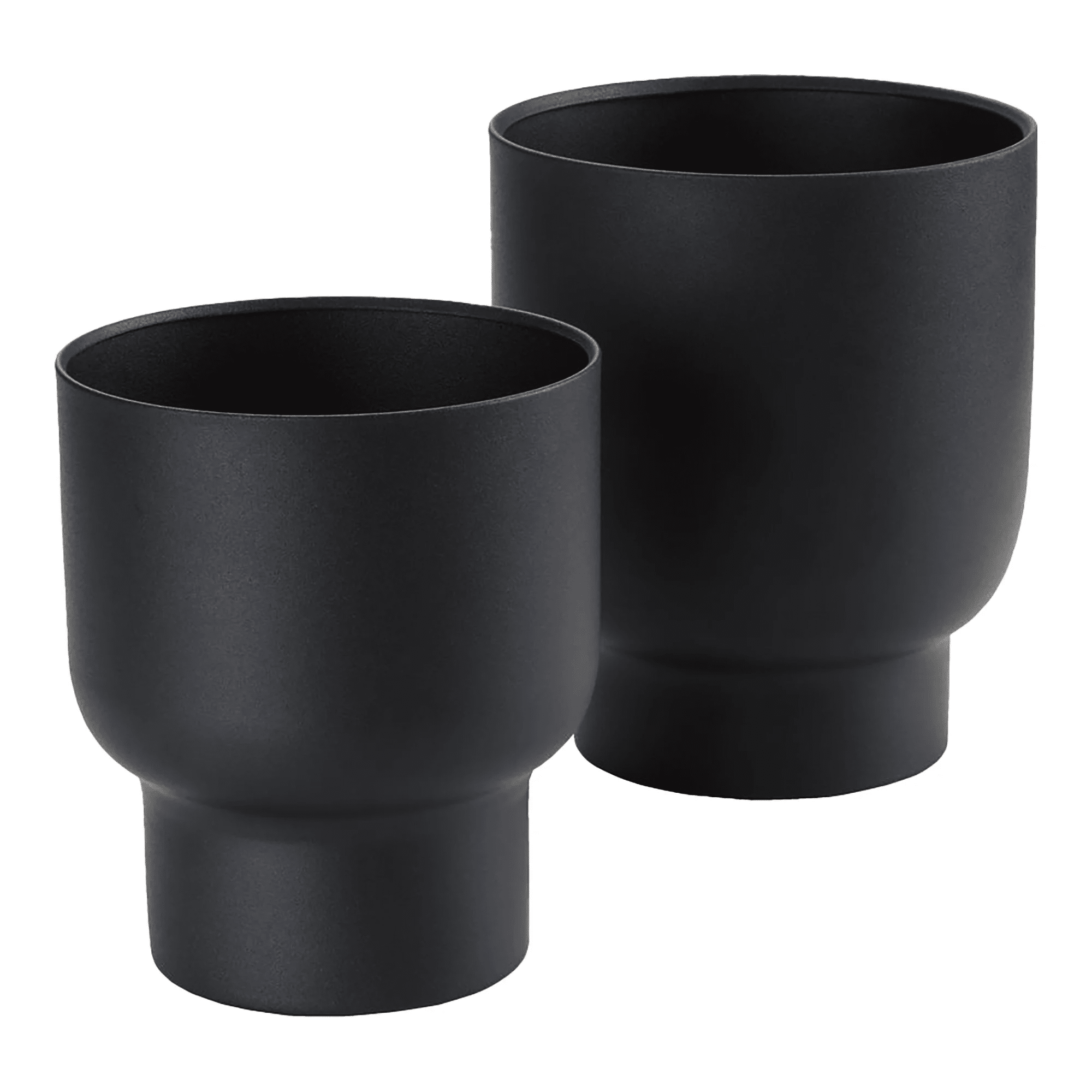 Fulda Planteskjuler i Sort Metal Fra House Nordic | Sæt af 2 - ø14/16x16/19 cm - Billede 3