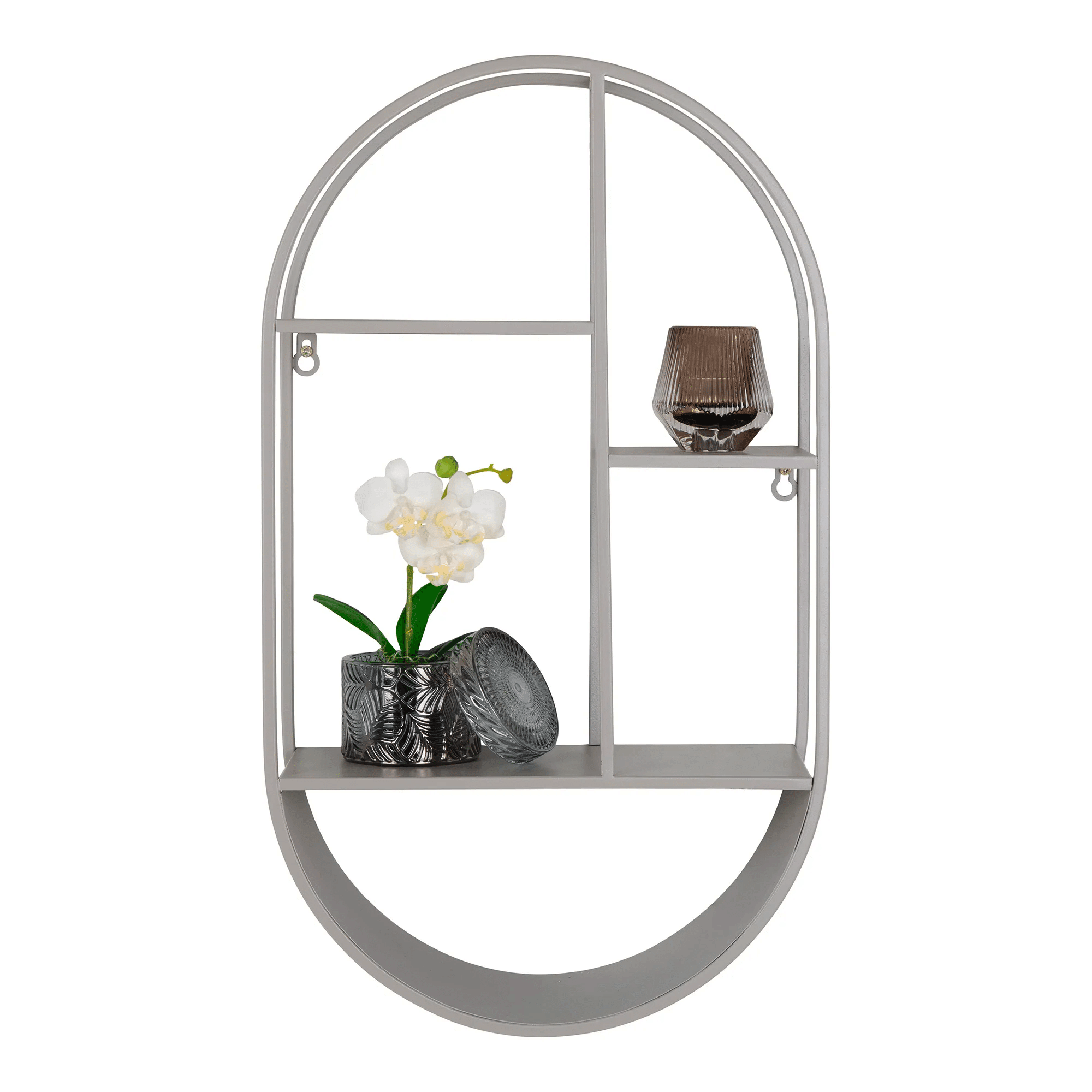 Feira Væghylde i Gråt Metal Fra House Nordic | Oval - 35x15x60 cm - Billede 4