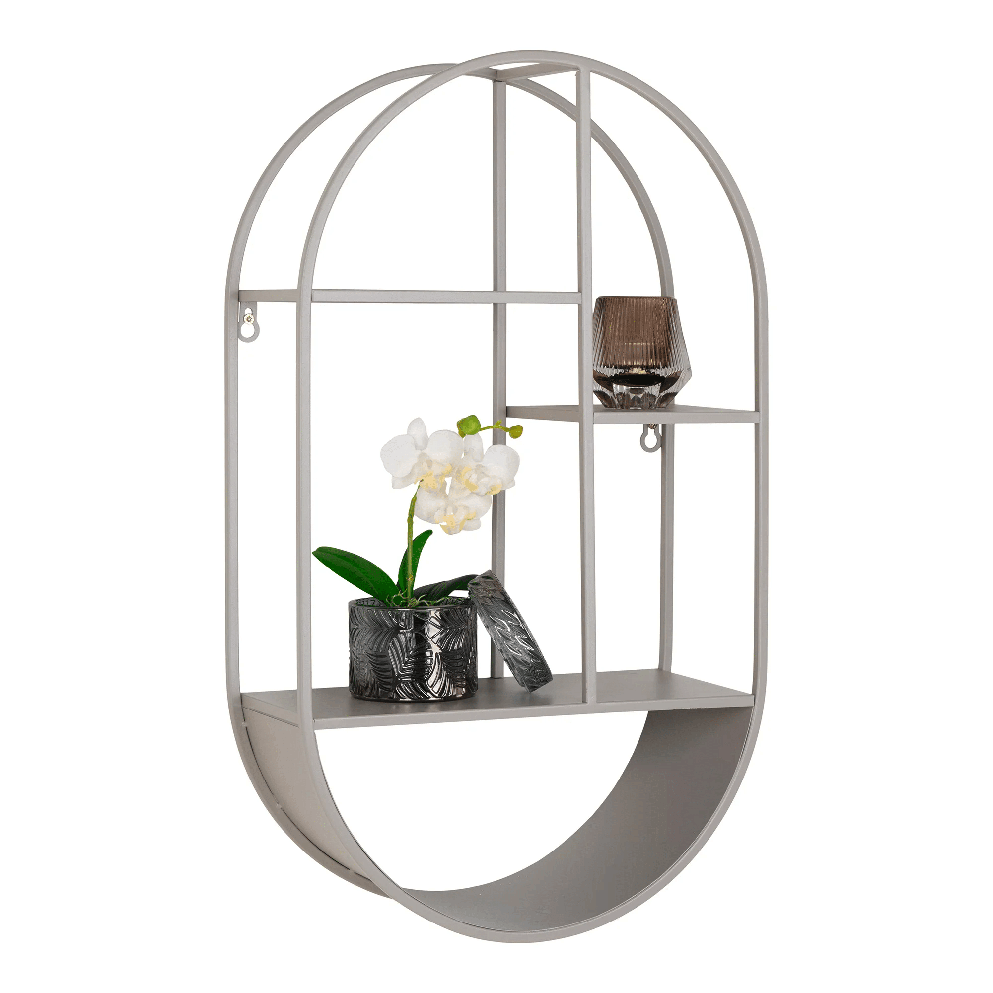 Feira Væghylde i Gråt Metal Fra House Nordic | Oval - 35x15x60 cm - Billede 5