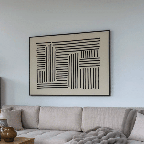 Lipari Lærredsprint i Sort/beige Fra House Nordic | 100x140 cm - No.3