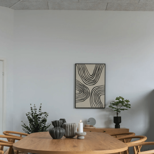 Lipari Lærredsprint i Sort/beige Fra House Nordic | 60x90 cm - No.2