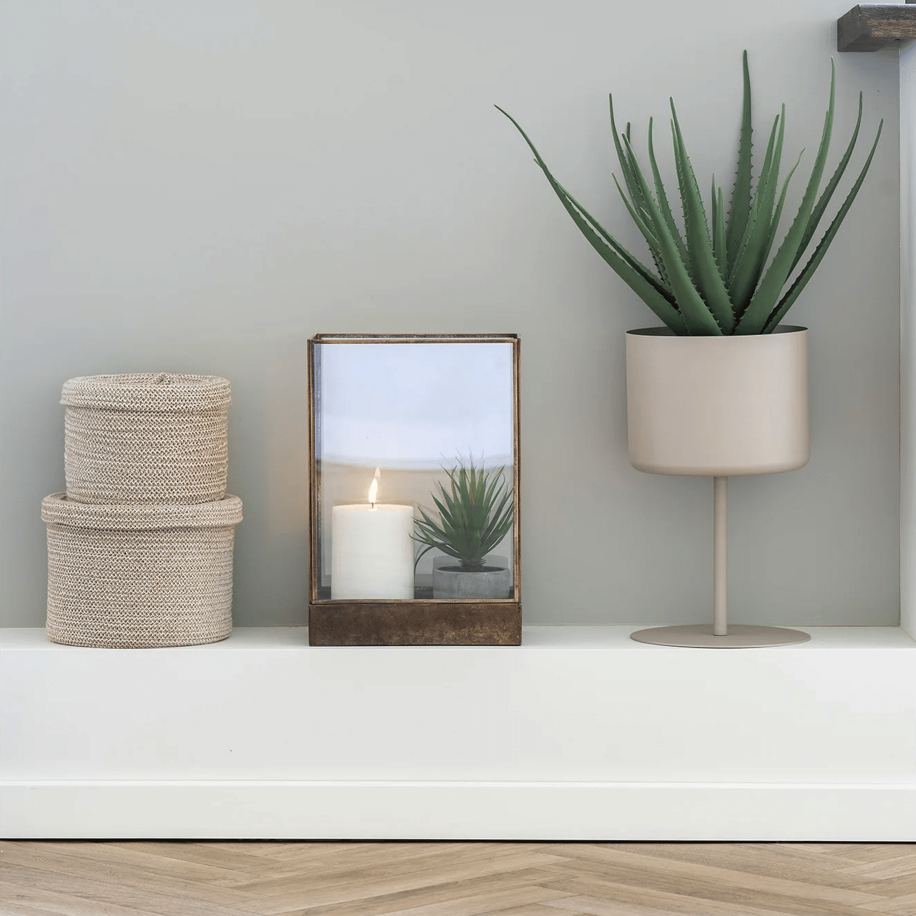 Trofa Urtepotte i Sandfarvet Stål Fra House Nordic | ø21,5x36 cm
