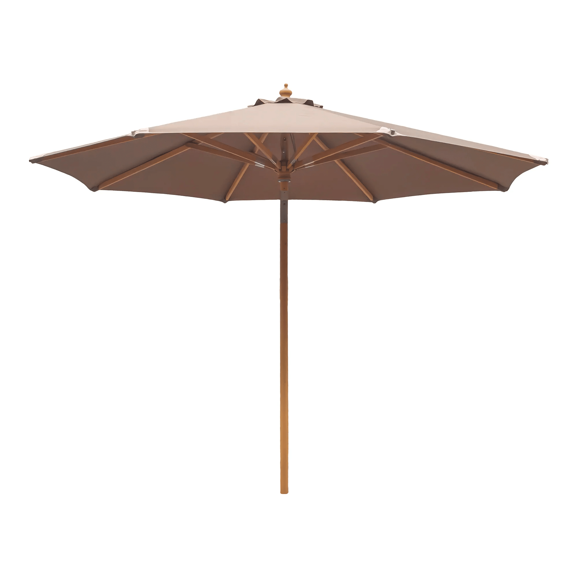 Austin Luksus Parasol med tilt i Sandfarvet dug med læder og Massiv Træstok Fra House Nordic | ø300 cm - Billede 2