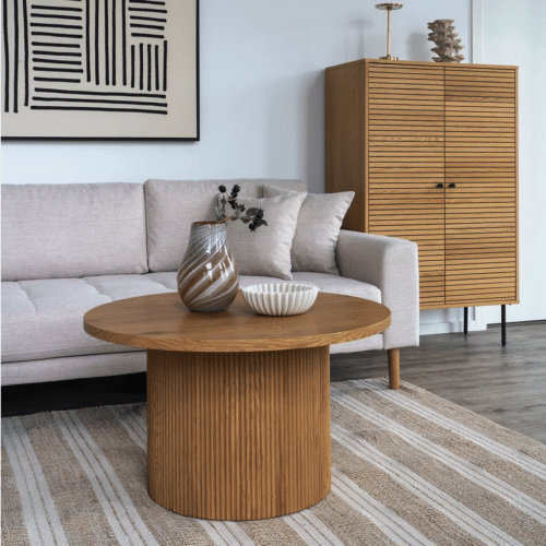 Boavista Sofabord i MDF med Træ look Fra House Nordic | ø80x45 cm