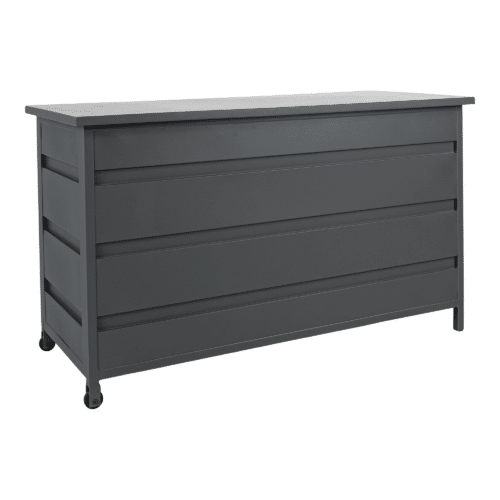 Cassis Hyndeboks i Gråt Aluminium Fra House Nordic | 130x60x75 cm - 450 L