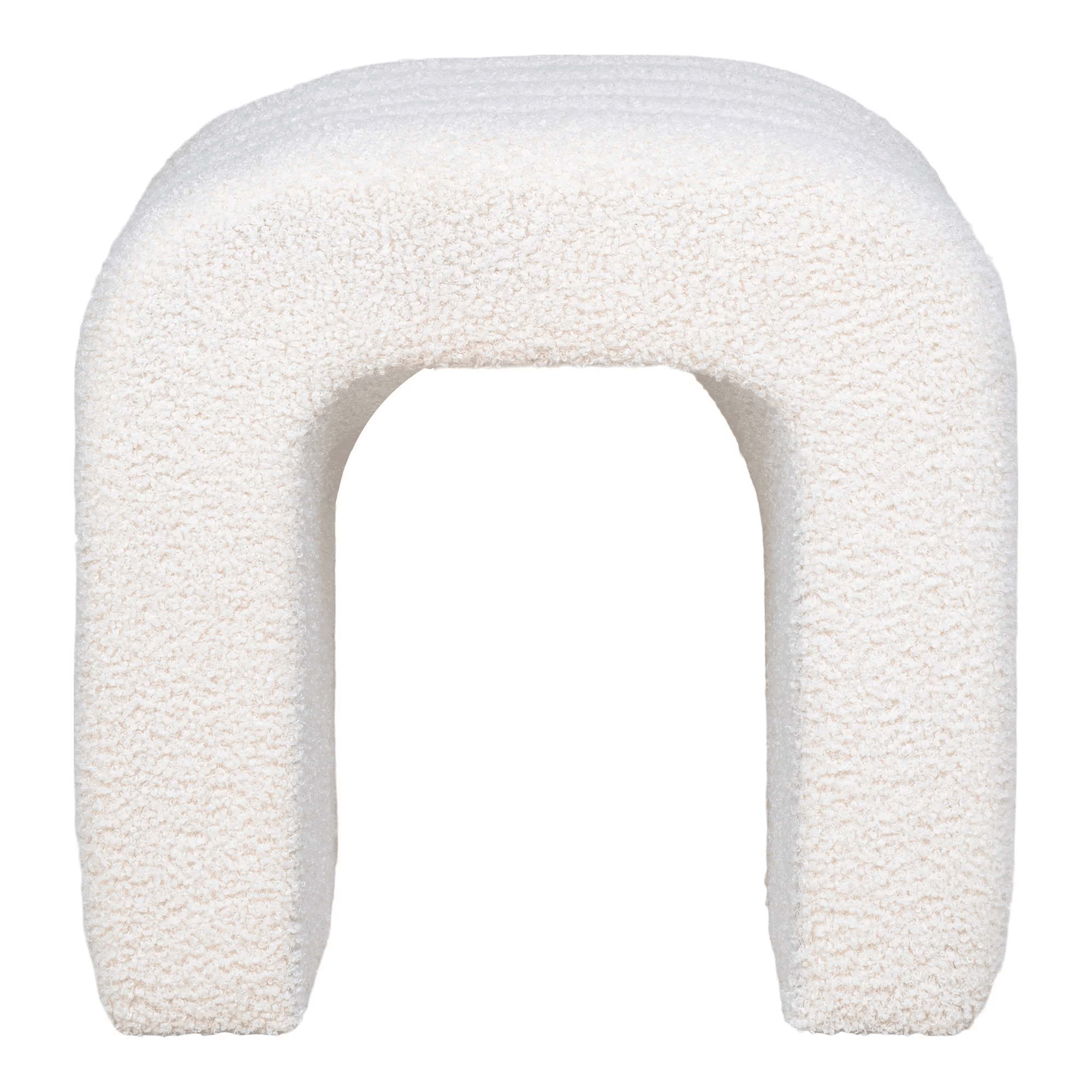 Colma Puf i Hvid Bouclé Fra House Nordic | 41x36 cm - Billede 5