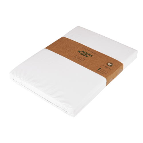 Percale Splitlagen fra Night&Day | 100% økologisk bomuld | Hvid
