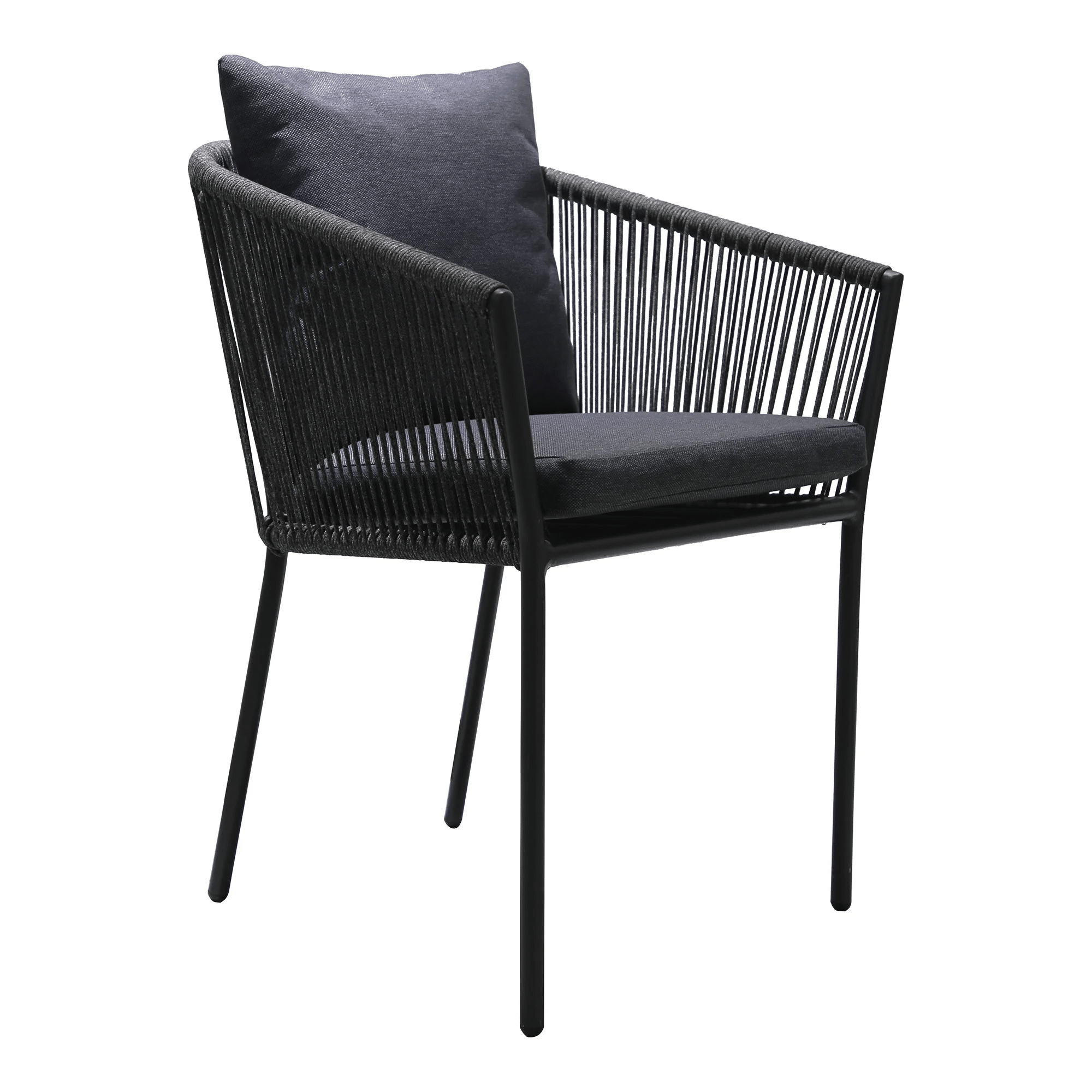 Salerno Spisebordsstol Sort Aluminium Fra House Nordic | Inklusiv hynde - 62x59x78 cm - Billede 2