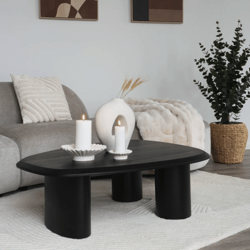 Tirano Sofabord i Sort Askefiner Fra House Nordic | 78x96x32 cm