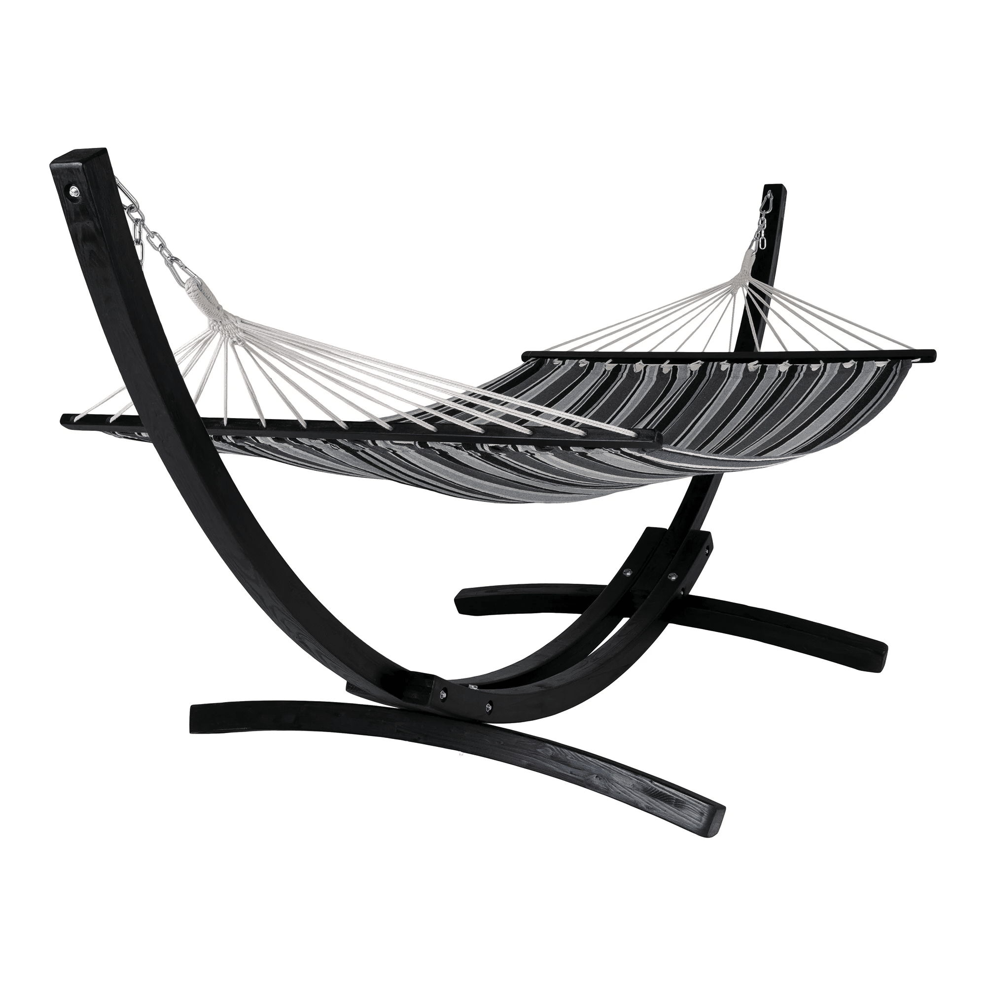 Tripoli Hængekøje i sort/grå/hvid bomuld/polyester Fra House Nordic | 320x120x120 cm - Billede 4