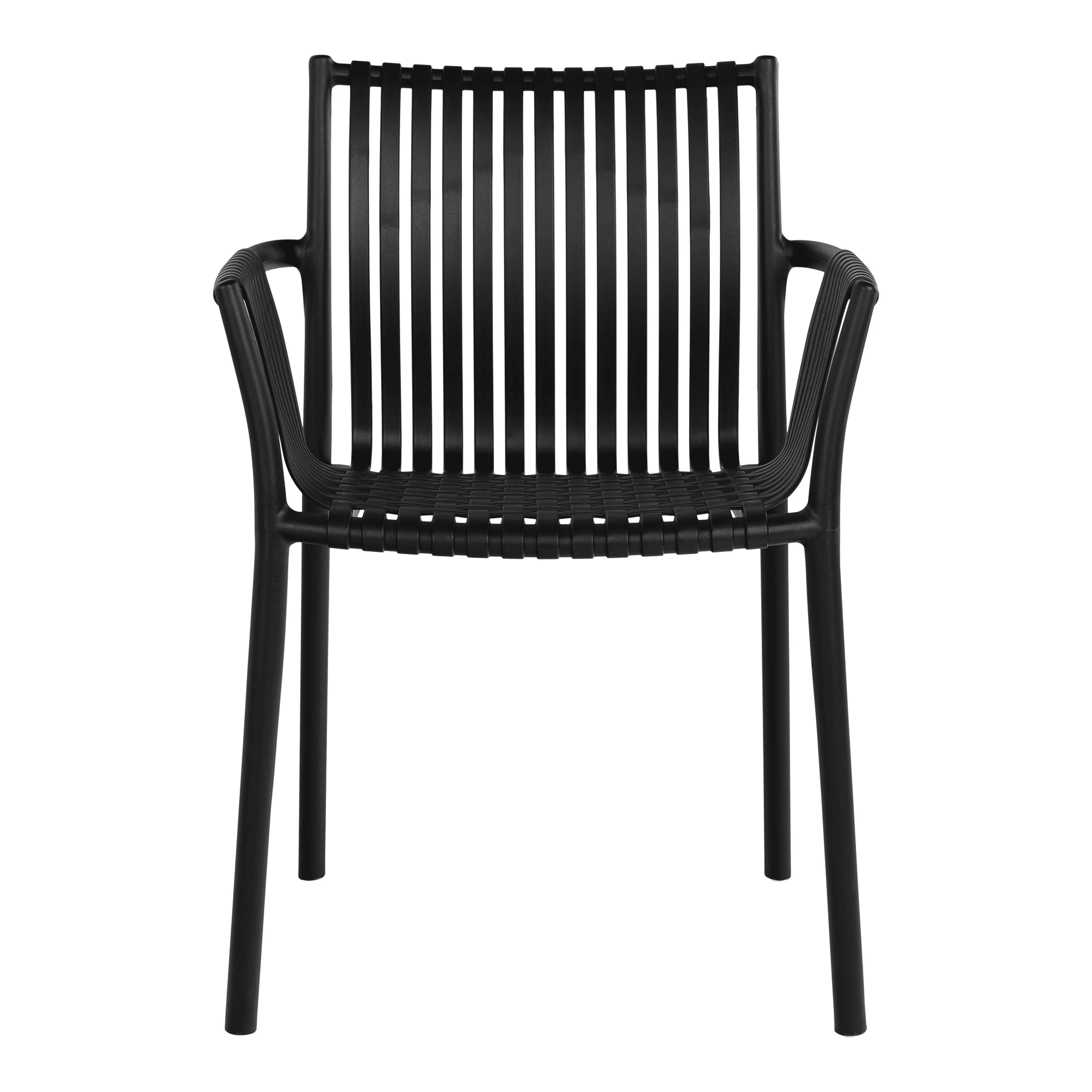 Tulsa Havestol i Sort UV-resistent hårdt termoplastik Fra House Nordic | 56,5x59,5x82,5 cm | Kan stables - Billede 3