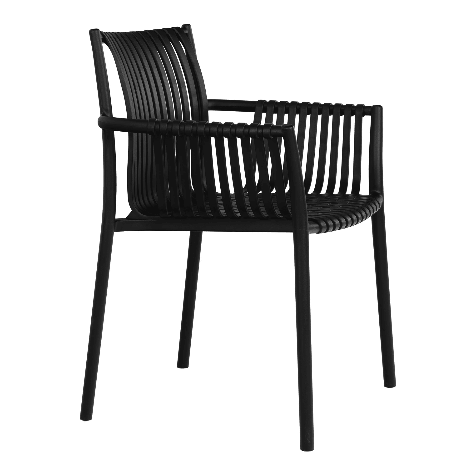 Tulsa Havestol i Sort UV-resistent hårdt termoplastik Fra House Nordic | 56,5x59,5x82,5 cm | Kan stables - Billede 4