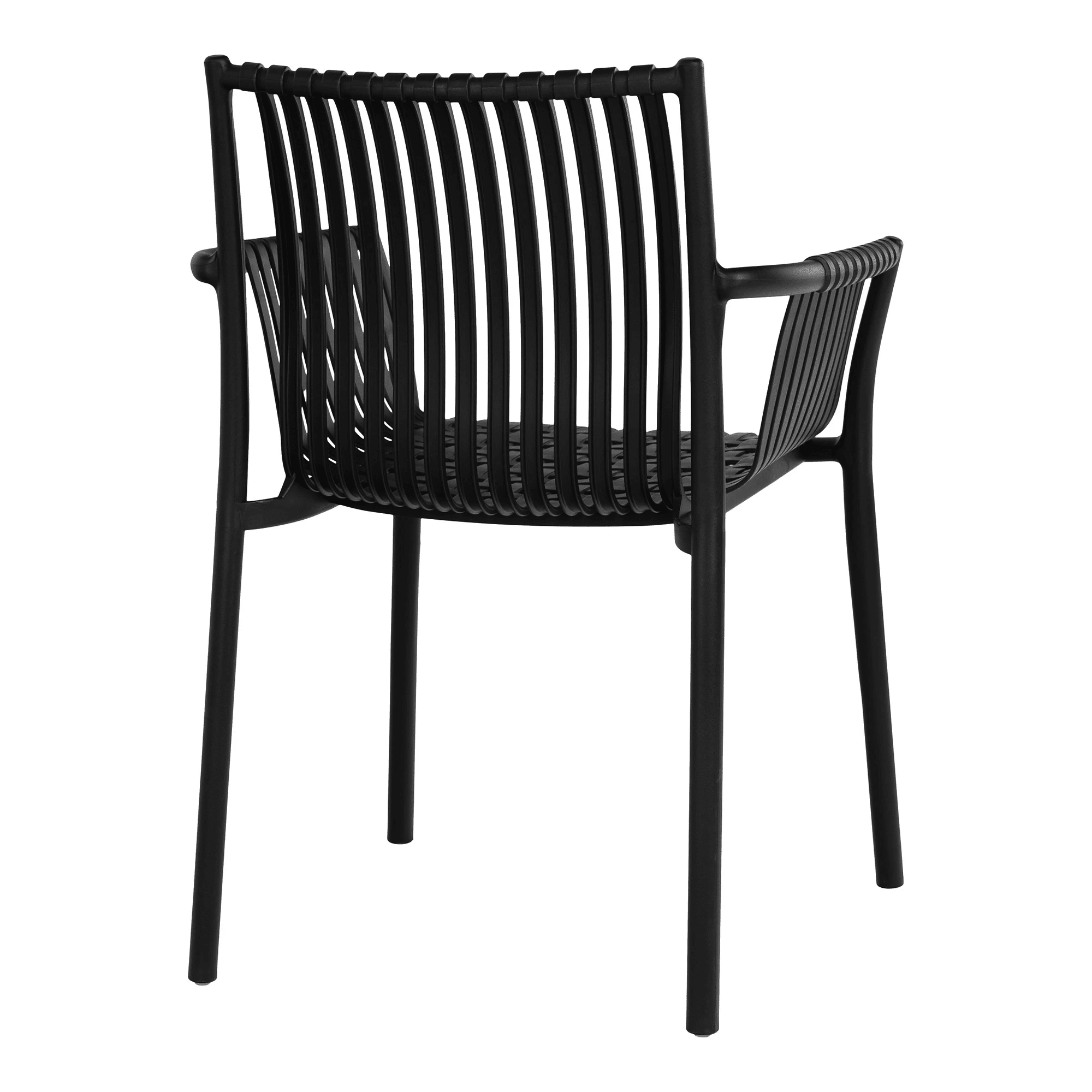 Tulsa Havestol i Sort UV-resistent hårdt termoplastik Fra House Nordic | 56,5x59,5x82,5 cm | Kan stables - Billede 5