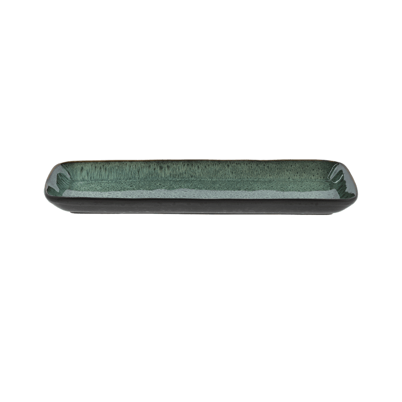 Bitz Wood Rektangulært Serveringsfad I Sort/Grøn 14x38 - Billede 2