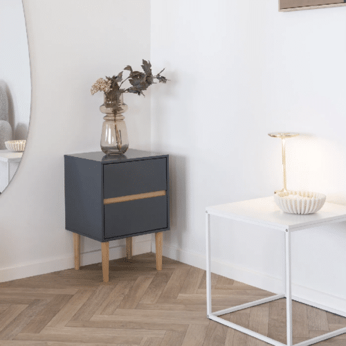 Bisley Sidebord med 2 Skuffer Fra House Nordic | MDF - Mørkegrå
