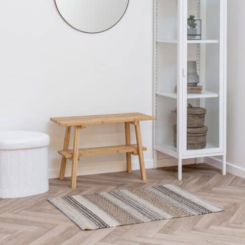 Ember Bænk i 100% Bambus med skohylde Fra House Nordic | 28x70x45 cm
