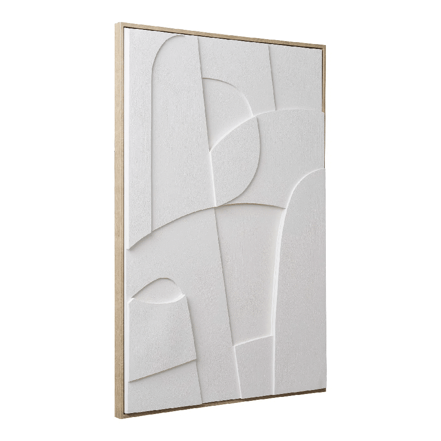 Madeline Relief Vægdekoration i Hvid Fra House Nordic | MDF Ramme - 60x90 cm - No.2 - Billede 3