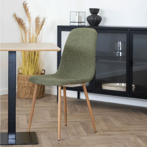 Stockholm Spisebordsstol i Mørkegrøn Bouclé Fra House Nordic | Polyester