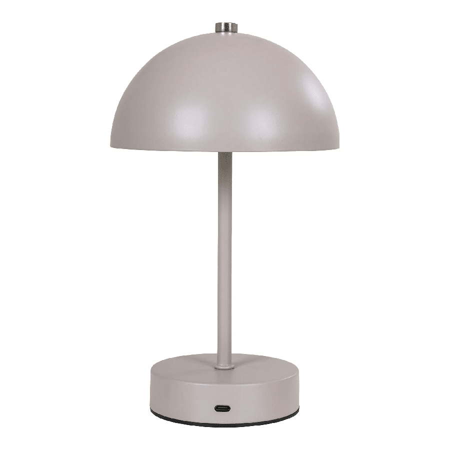 Holt Genopladelig LED Bordlampe i Sand/Stål Fra House Nordic | Metal - Ø15 x H25 cm - Billede 3