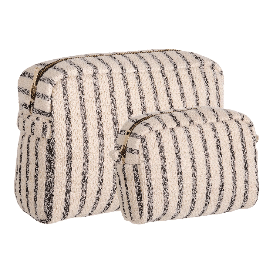 Nador Toilettaske i Sand Mix Fra House Nordic | Polyester - 20/30x14/22x9/11 cm - Sæt af 2 - Billede 2