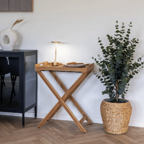 Ronda Bakkebord i Natur Fra House Nordic | Teaktræ - 60x40x70 cm