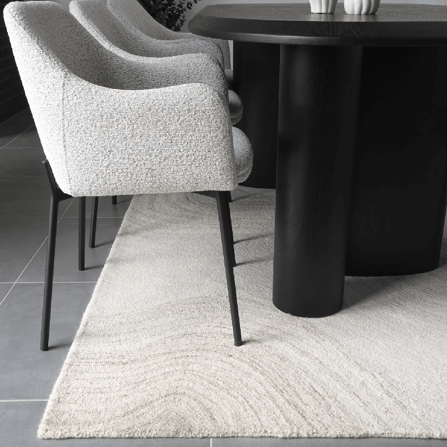 Surat Tæppe Lysebrun/Råhvid Fra House Nordic | Håndtuftet Uld - 200x300 cm - Billede 2
