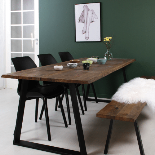 Curve Snedker Spisebord i Massiv Egetræ & Smoked Olie fra House Of Sander | B: 95cm. L: 160-295cm. H: 3cm.