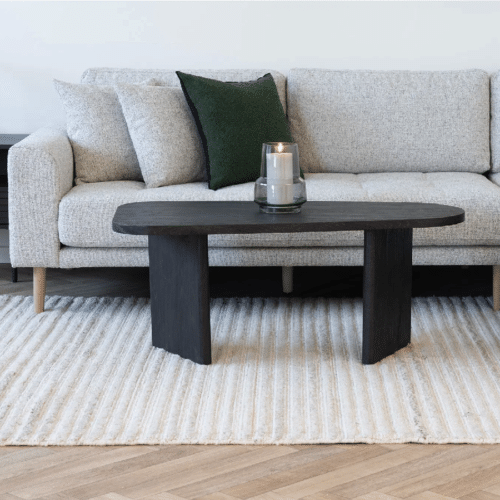 Melo Sofabord i Mørkebrun med Brune Træben fra House Nordic | L100xB50xH41cm