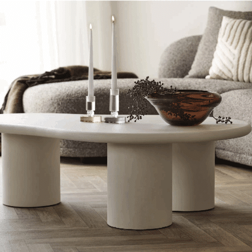 Palmera Sofabord i Lysegrå Cement Look fra House Nordic | L120xB80xH35cm