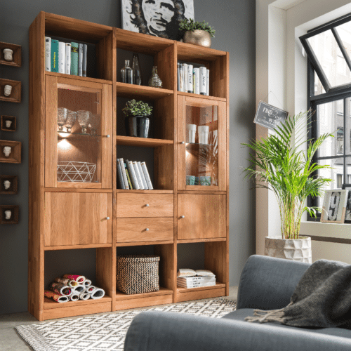 Komplet Loke Snedker Reolsystem i Massiv FSC Egetræ og Naturolie fra Organic Sleep | Model 8