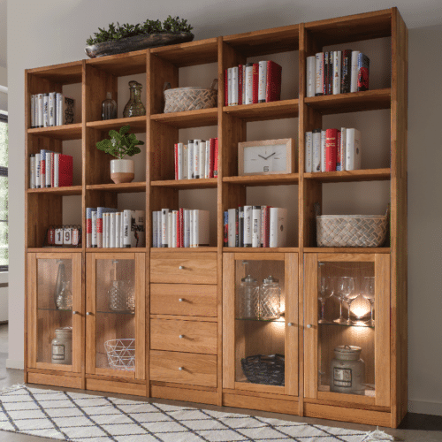 Komplet Loke Snedker Reolsystem i Massiv FSC Egetræ og Naturolie fra Organic Sleep | Model 9