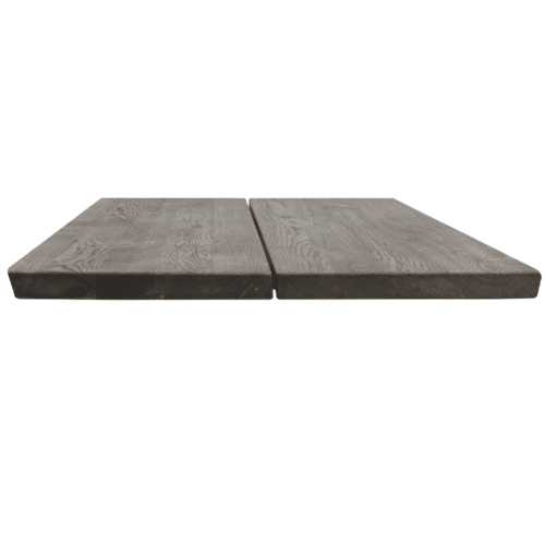 Asta Snedker Cafébord i Massiv Egetræ & Grå Olie fra House Of Sander | B: 80cm. L: 120-140cm. H: 4cm.