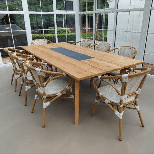 Haldur Snedker Spisebord i Massiv Egetræ & Natur Olie fra House Of Sander | B110cm. L240cm. H3cm.