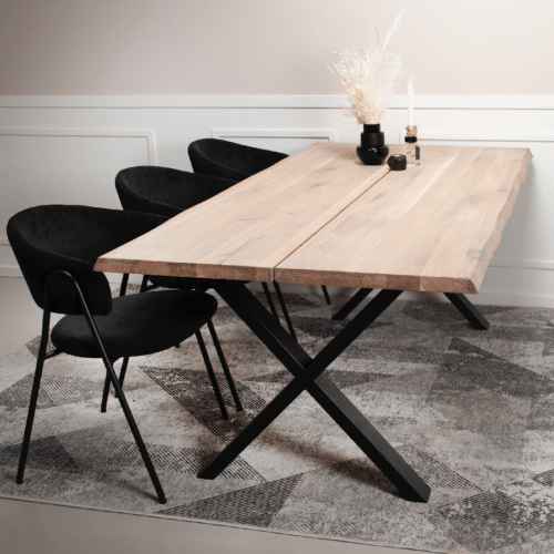 Hugin Snedker Spisebord i Massiv Egetræ & Hvid Olie fra House Of Sander | B80-103cm. L120-295cm. H4cm.