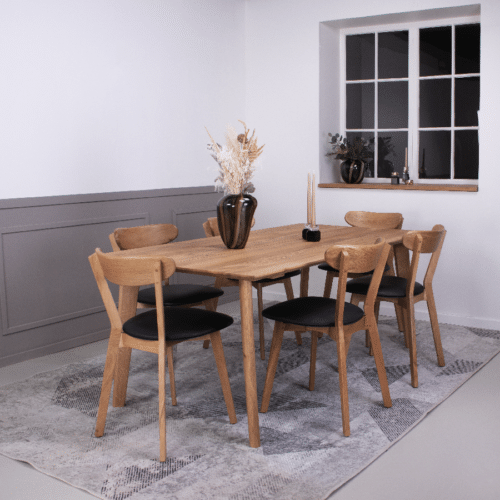 Vidar Snedker Spisebord i Massiv Egetræ & Natur Olie fra House Of Sander | B: 95cm. L: 180-295cm. H: 3cm.