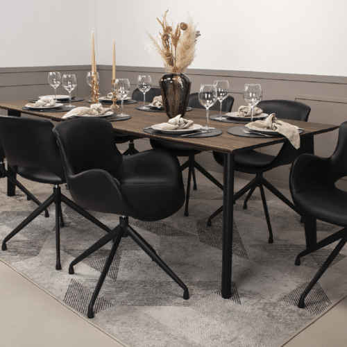 Vidar Snedker Spisebord i Massiv Egetræ & Smoked Olie fra House Of Sander | B: 95cm. L: 180-295cm. H: 3cm.