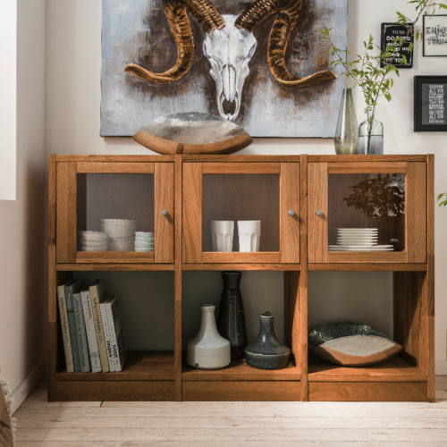 Komplet Loke Snedker Reolsystem i Massiv FSC Egetræ og Naturolie fra Organic Sleep | Model 5
