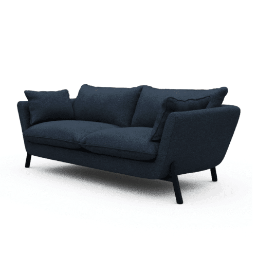 K260 2-Personers Sofa i Skum med Tykt Fiberlag & Sorte Egetræsben fra Kragelund / Scandinavian Upholstery | Flere Farver
