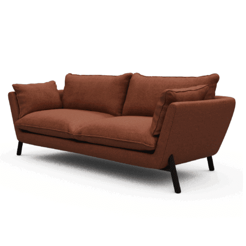 K260 3-Personers Sofa i Skum med Tykt Fiberlag & Sorte Egetræsben fra Kragelund / Scandinavian Upholstery | Flere Farver