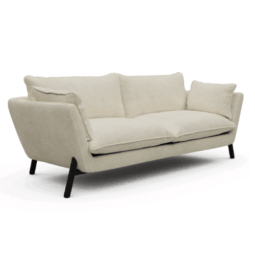 K260 3-Personers Sofa med Dunfyld & Sorte Egetræsben fra Kragelund / Scandinavian Upholstery | Flere Farver