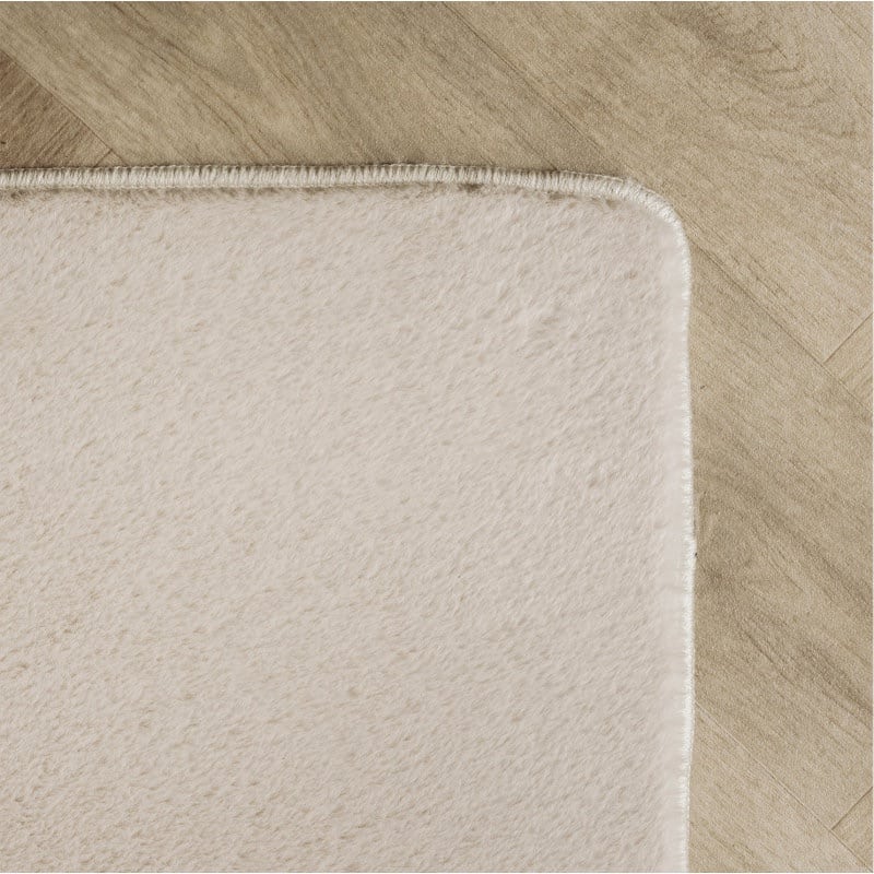 Sophia Cremefarvet Gulvtæppe i Polyester fra Rugs by Uniquebeds Home & Living | Flere Størrelser i Firkantet & Rund - Billede 3