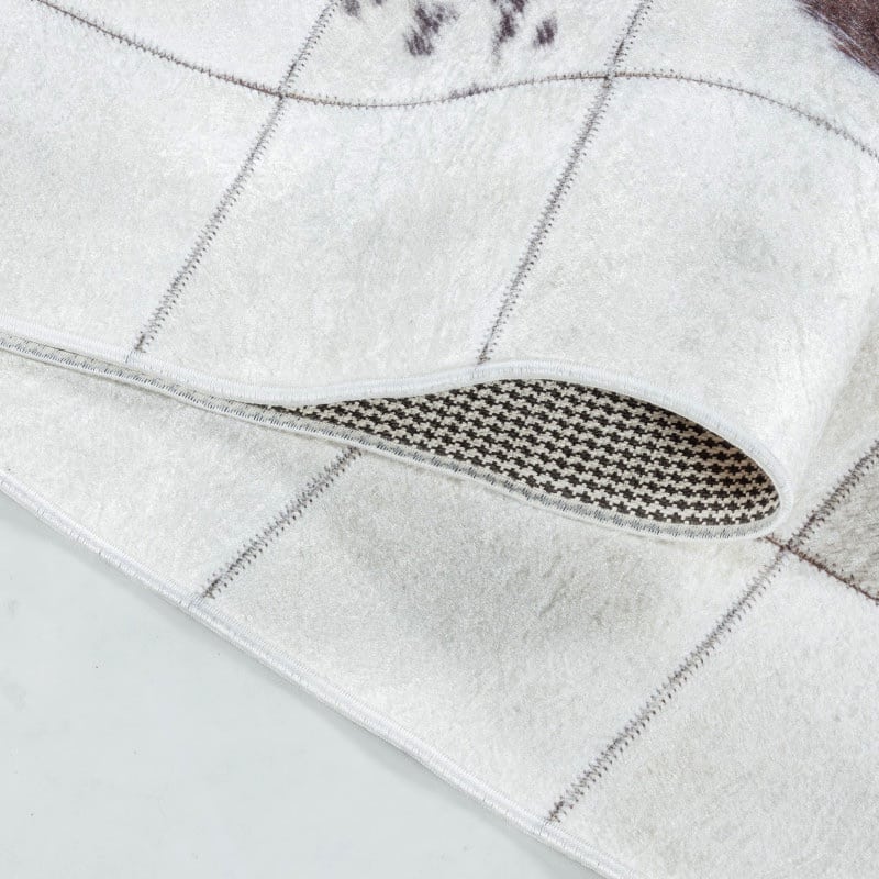 Hannah Gulvtæppe i Hvidt Patchwork Design fra Rugs by Uniquebeds Home & Living | Flere Størrelser - Billede 4
