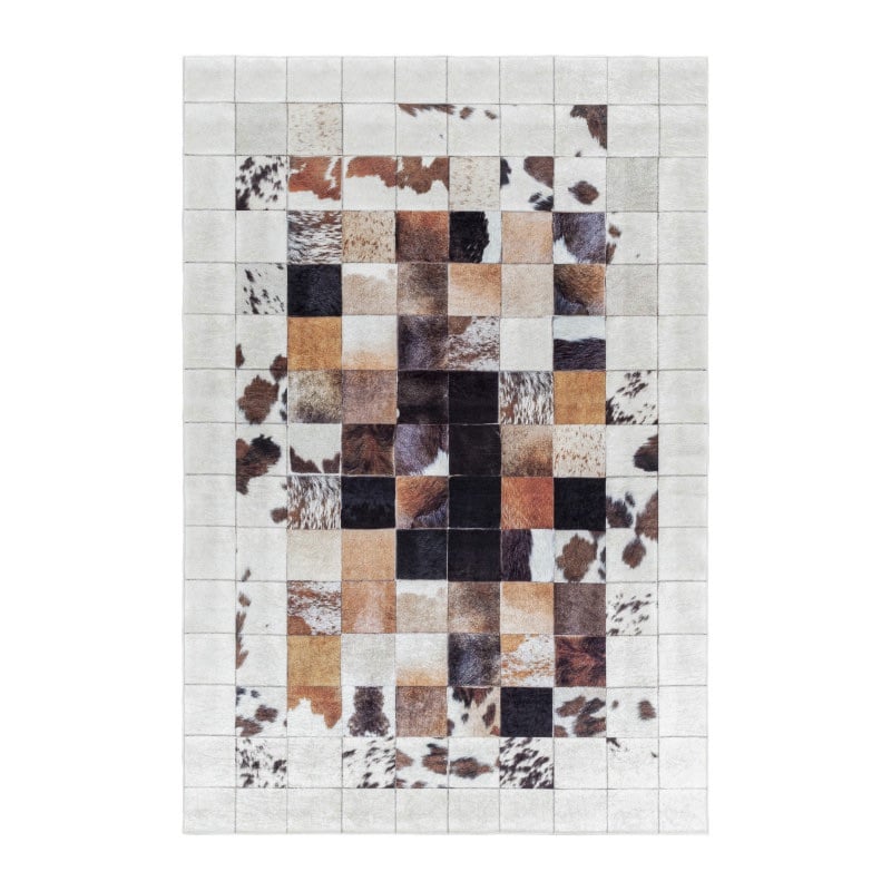 Hannah Gulvtæppe i Hvidt Patchwork Design fra Rugs by Uniquebeds Home & Living | Flere Størrelser - Billede 2