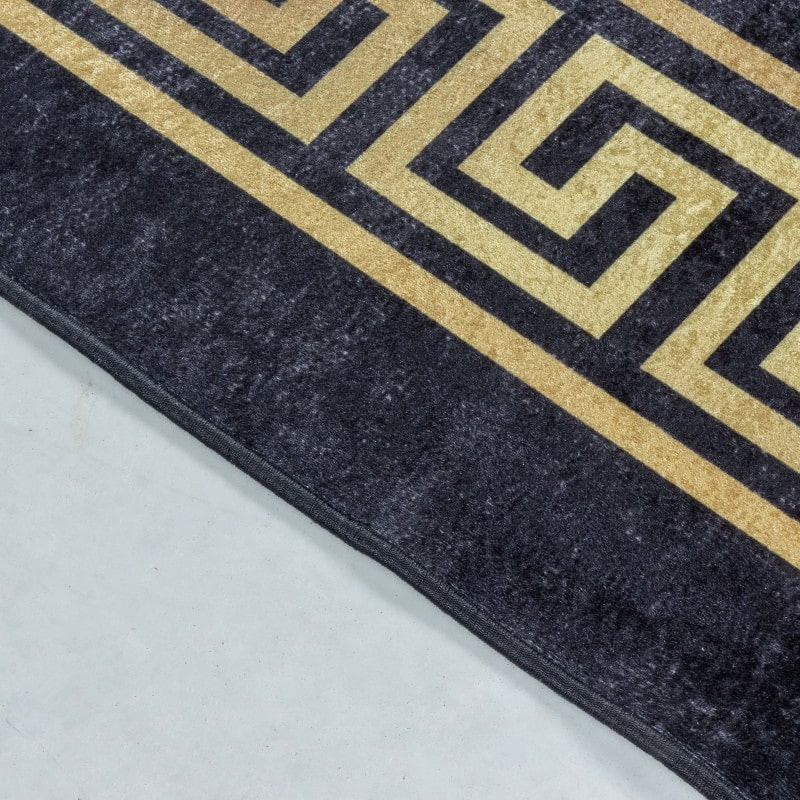 Jennifer Gulvtæppe i Sort med Græsk Inspireret Design fra Rugs by Uniquebeds Home & Living | Flere Størrelser - Billede 3