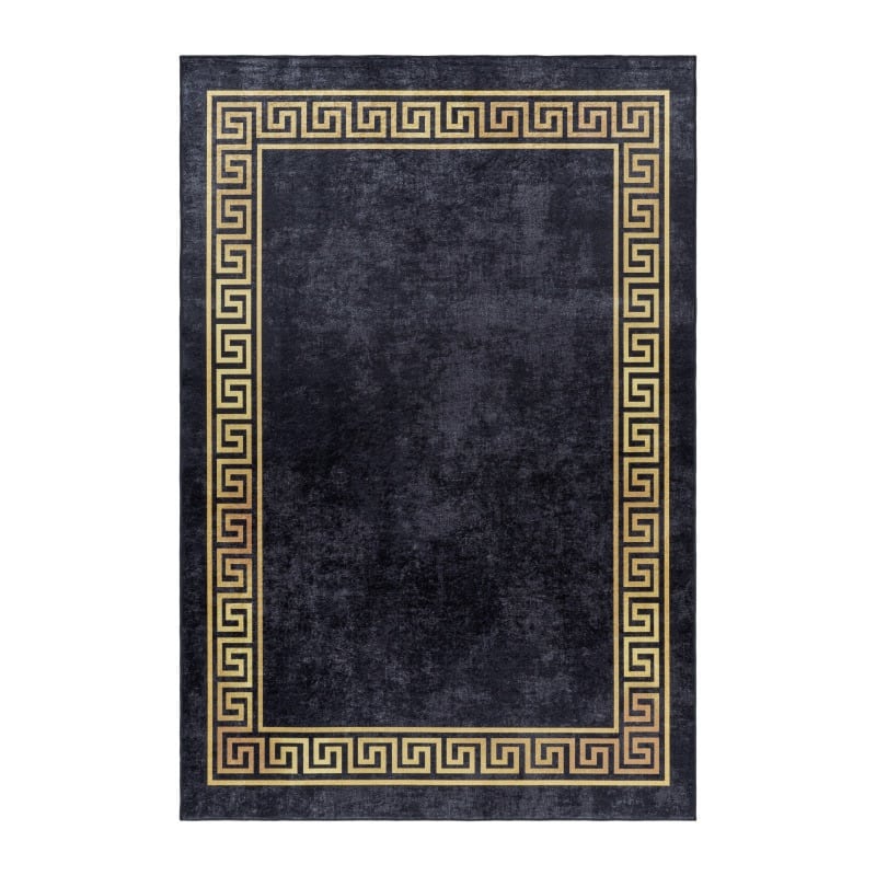 Jennifer Gulvtæppe i Sort med Græsk Inspireret Design fra Rugs by Uniquebeds Home & Living | Flere Størrelser - Billede 2