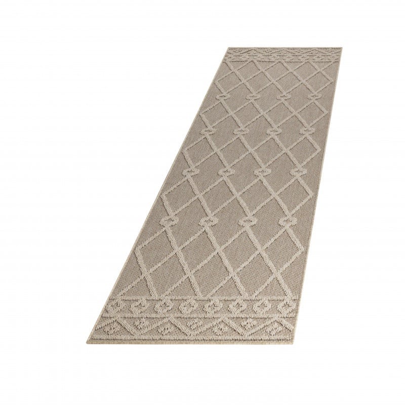 Jessica Indendørs/Udendørs Gulvtæppe i Beige med Simpelt Diamantmønster fra Rugs by Uniquebeds Home & Living | Flere Størrelser - Billede 3